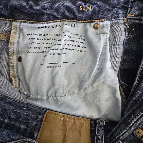 American Eagle Outfitters Slim Blue Jeans Classic Style - Picture 9 of 10